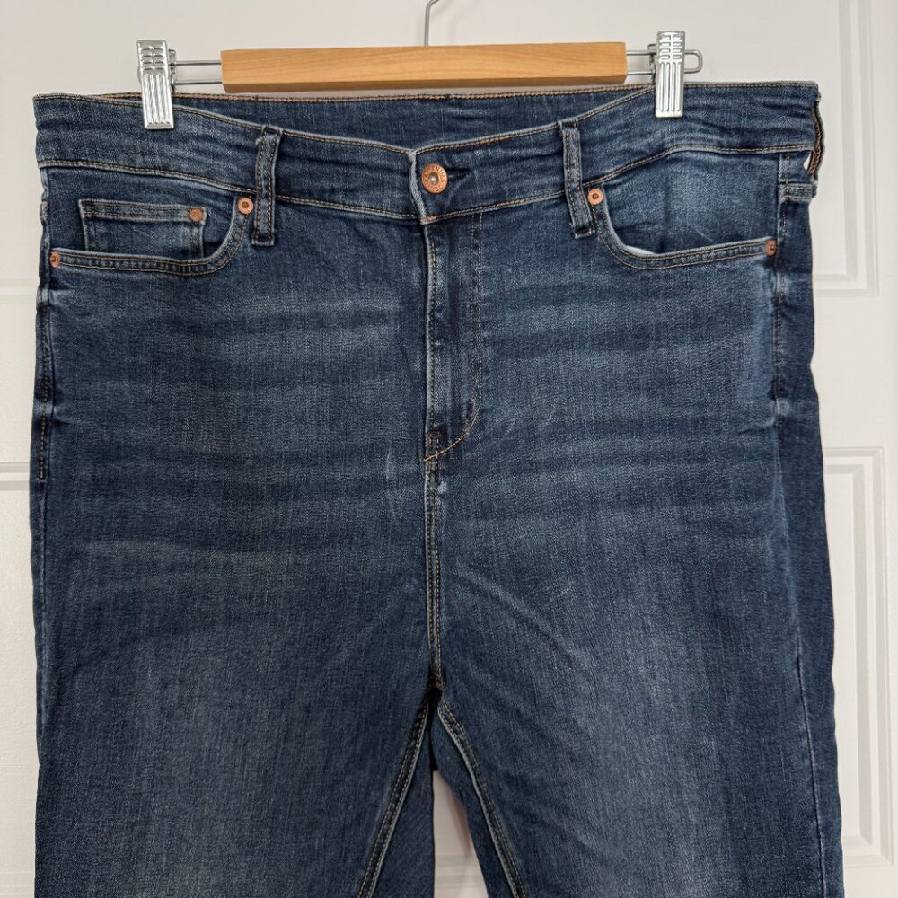 H&M - Dark Wash Denim Skinny High Waist Jeans - Size 18